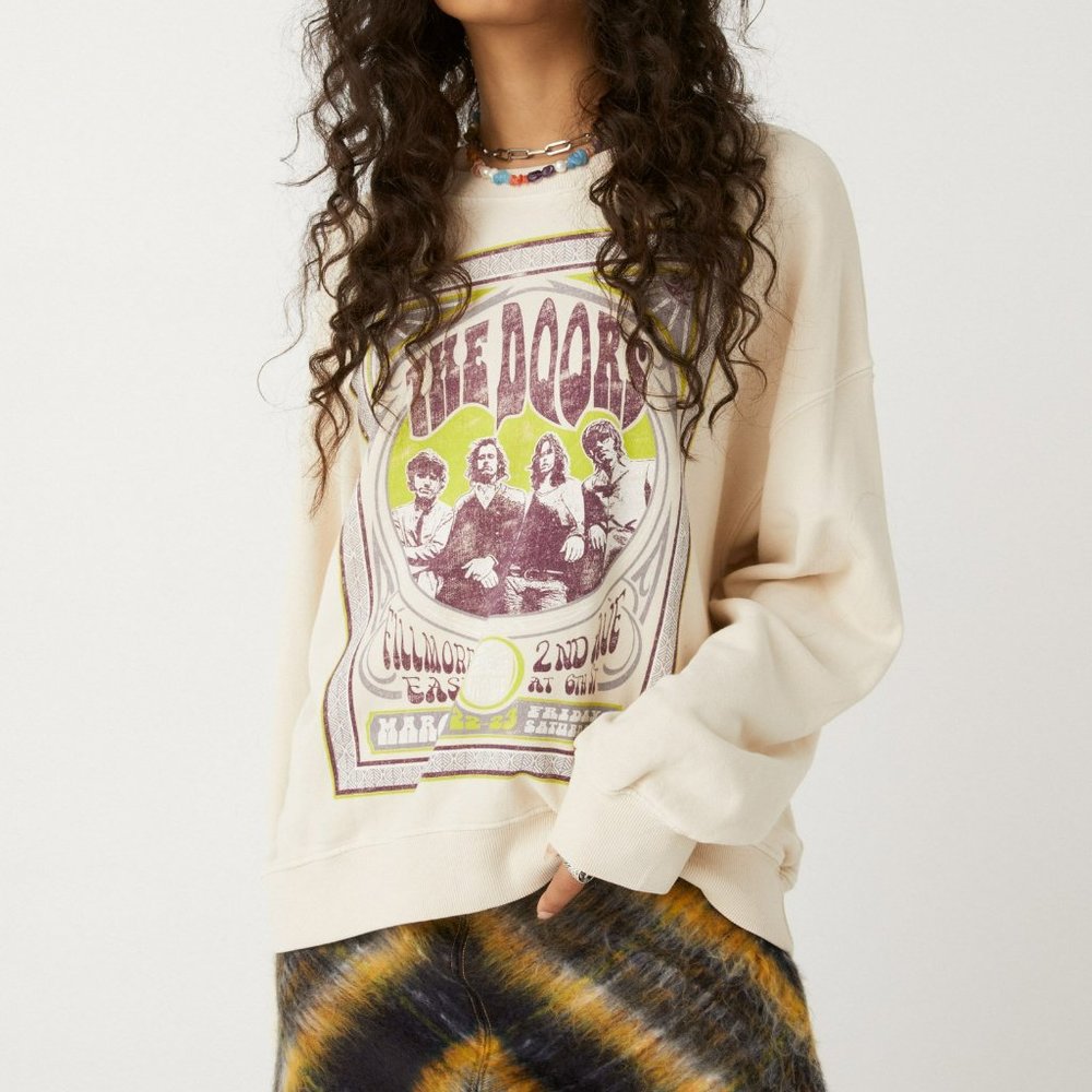 The Doors Poster Oversized Crew Sweatshirt
